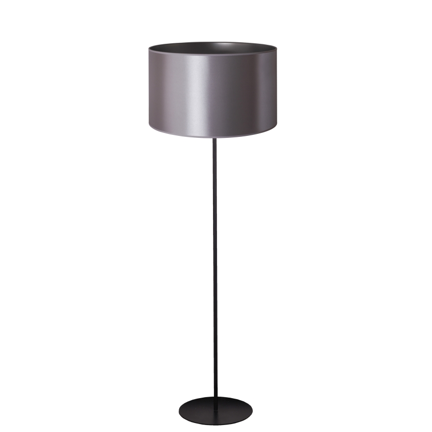 Duolla - Lattialamppu CANNES 1xE27/15W/230V halkaisija 45 cm hopea/musta