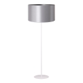 Duolla - Lattialamppu CANNES 1xE27/15W/230V halkaisija 45 cm hopea/valkoinen