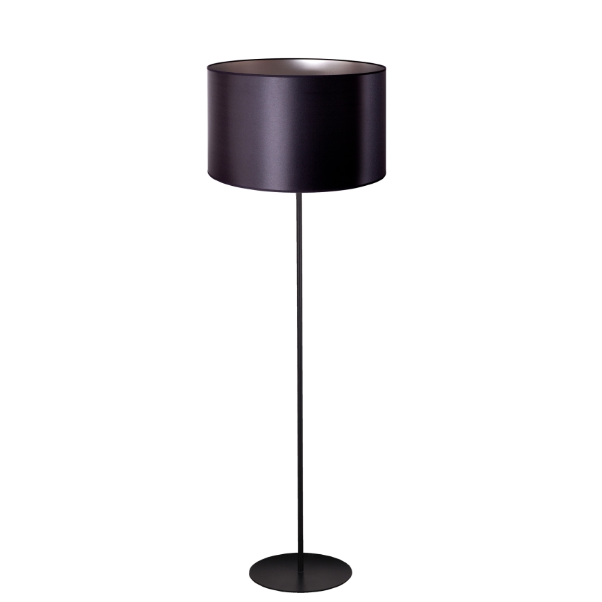 Duolla - Lattialamppu CANNES 1xE27/15W/230V halkaisija 45 cm musta/hopea