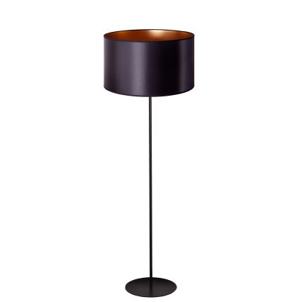 Duolla - Lattialamppu CANNES 1xE27/15W/230V halkaisija 45 cm musta/kupari