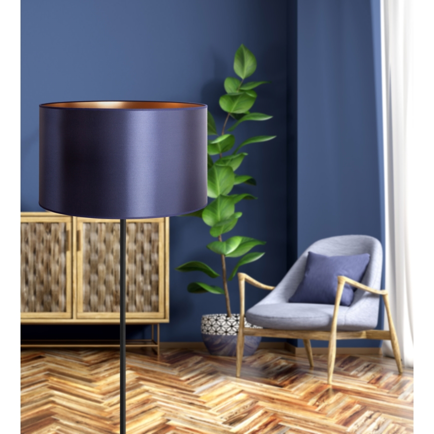 Duolla - Lattialamppu CANNES 1xE27/15W/230V halkaisija 45 cm violetti/kupari/musta