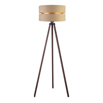 Duolla - Lattialamppu DUO 1xE27/60W/230V halkaisija 44 cm beige/ruskea
