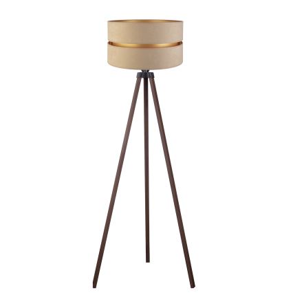 Duolla - Lattialamppu DUO 1xE27/60W/230V halkaisija 44 cm beige/ruskea