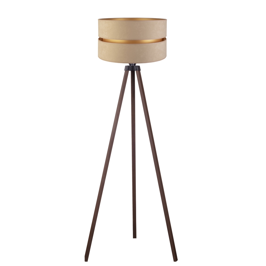 Duolla - Lattialamppu DUO 1xE27/60W/230V halkaisija 44 cm beige/ruskea