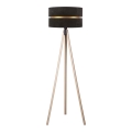 Duolla - Lattialamppu DUO 1xE27/60W/230V halkaisija 44 cm musta/beige