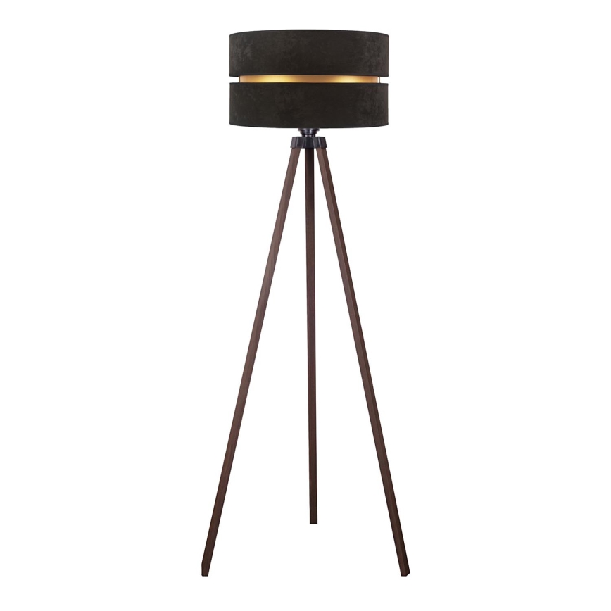 Duolla - Lattialamppu DUO 1xE27/60W/230V halkaisija 44 cm musta/ruskea