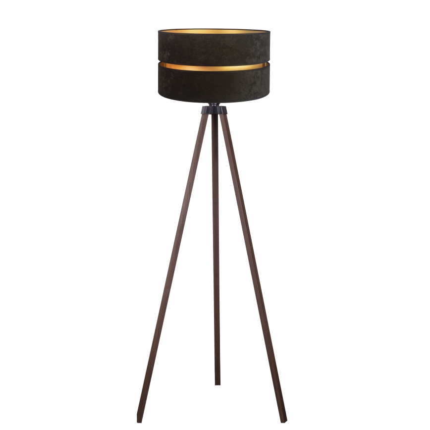 Duolla - Lattialamppu DUO 1xE27/60W/230V halkaisija 44 cm musta/ruskea