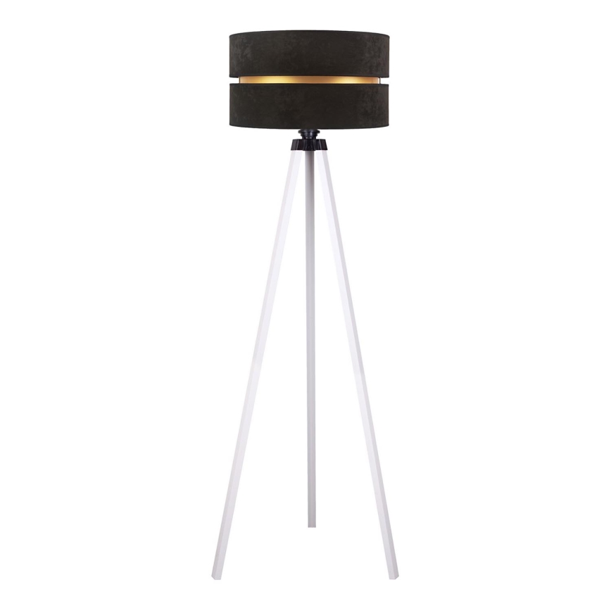 Duolla - Lattialamppu DUO 1xE27/60W/230V halkaisija 44 cm musta/valkoinen