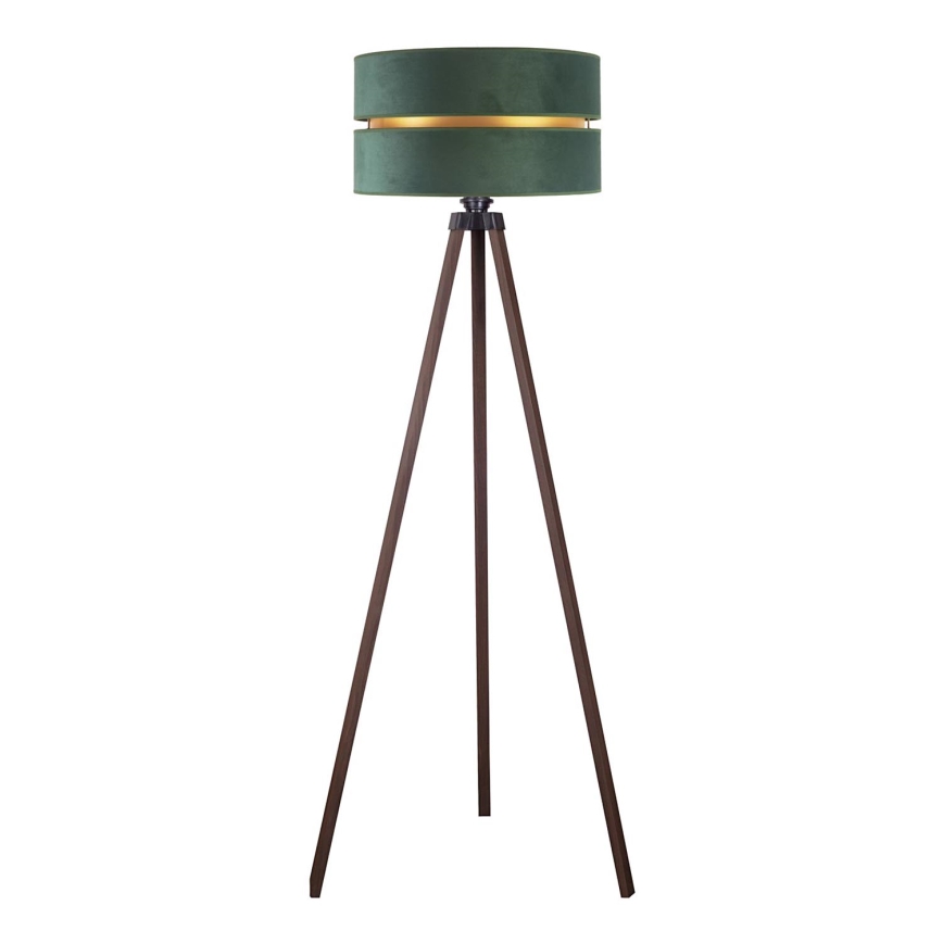 Duolla - Lattialamppu DUO 1xE27/60W/230V halkaisija 44 cm vihreä/ruskea