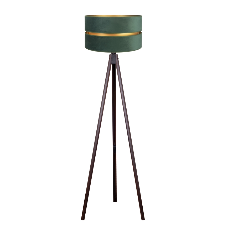 Duolla - Lattialamppu DUO 1xE27/60W/230V halkaisija 44 cm vihreä/wenge