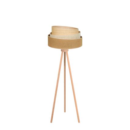 Duolla - Lattialamppu YUTE TRIO 1xE27/15W/230V halkaisija 45 cm ruskea/harmaa/beige