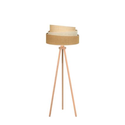 Duolla - Lattialamppu YUTE TRIO 1xE27/15W/230V halkaisija 45 cm ruskea/harmaa/beige