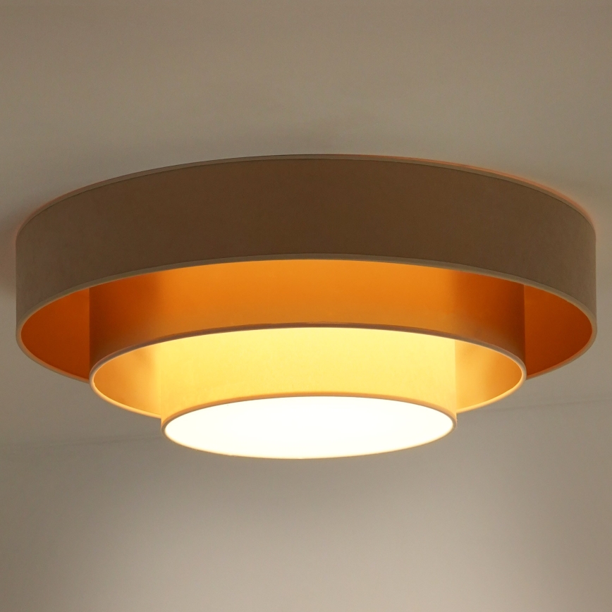 Duolla - LED-kattovalaisin LUNETA LED/26W/230V halkaisija 60 cm 4000K beige/kulta/kerma