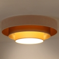 Duolla - LED-kattovalaisin LUNETA LED/26W/230V halkaisija 60 cm 4000K kerma/kulta/beige