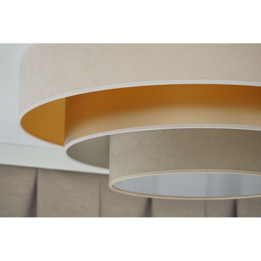 Duolla - LED-kattovalaisin LUNETA LED/26W/230V halkaisija 60 cm 4000K kerma/kulta/beige