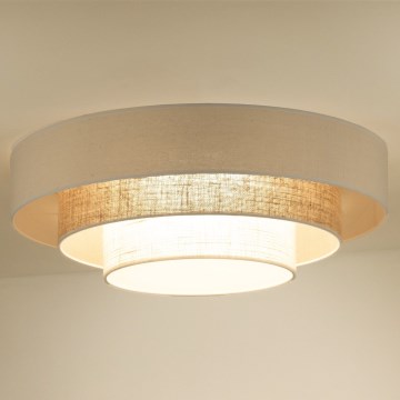 Duolla - LED-kattovalaisin LUNETA LED/26W/230V halkaisija 60 cm 4000K kerma/ruskea