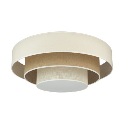 Duolla - LED-kattovalaisin LUNETA LED/26W/230V halkaisija 60 cm 4000K kerma/ruskea