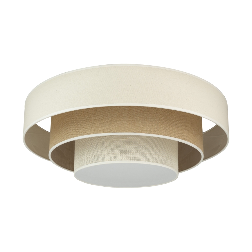 Duolla - LED-kattovalaisin LUNETA LED/26W/230V halkaisija 60 cm 4000K kerma/ruskea