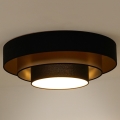 Duolla - LED-kattovalaisin LUNETA LED/26W/230V halkaisija 60 cm 4000K musta/kulta