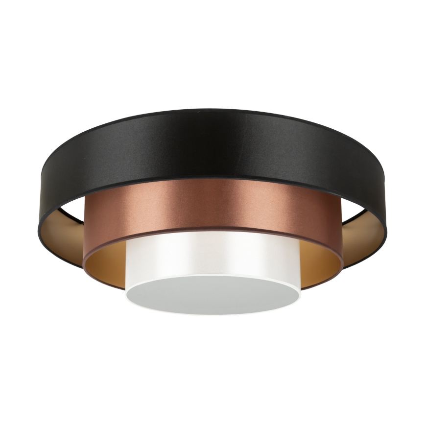Duolla - LED-kattovalaisin LUNETA LED/26W/230V halkaisija 60 cm 4000K musta/kupari/valkoinen