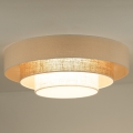 Duolla - LED-kattovalaisin LUNETA LED/26W/230V halkaisija 60 cm 4000K rottinki/beige/ruskea