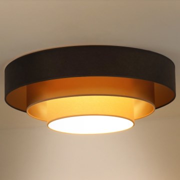Duolla - LED-kattovalaisin LUNETA LED/26W/230V halkaisija 60 cm 4000K ruskea/kulta/kerma