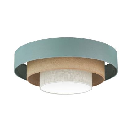 Duolla - LED-kattovalaisin LUNETA LED/26W/230V halkaisija 60 cm 4000K turkoosi/beige/kerma