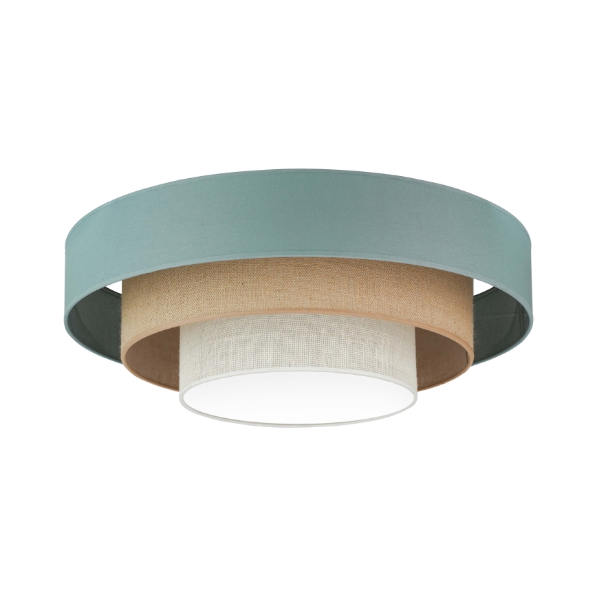 Duolla - LED-kattovalaisin LUNETA LED/26W/230V halkaisija 60 cm 4000K turkoosi/beige/kerma