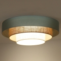 Duolla - LED-kattovalaisin LUNETA LED/26W/230V halkaisija 60 cm 4000K turkoosi/beige/kerma