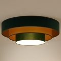 Duolla - LED-kattovalaisin LUNETA LED/26W/230V halkaisija 60 cm 4000K vihreä/kulta