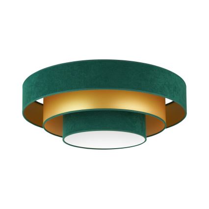 Duolla - LED-kattovalaisin LUNETA LED/26W/230V halkaisija 60 cm 4000K vihreä/kulta