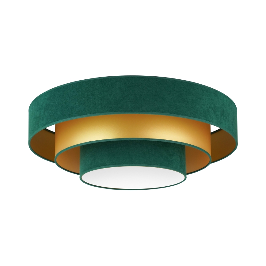 Duolla - LED-kattovalaisin LUNETA LED/26W/230V halkaisija 60 cm 4000K vihreä/kulta