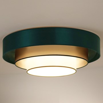 Duolla - LED-kattovalaisin LUNETA LED/26W/230V halkaisija 60 cm 4000K vihreä/kulta/valkoinen