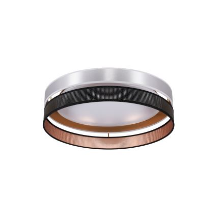 Duolla - LED-kattovalaisin ROLLER DUO SHINY LED/24W/230V halkaisija 45 cm hopea/musta