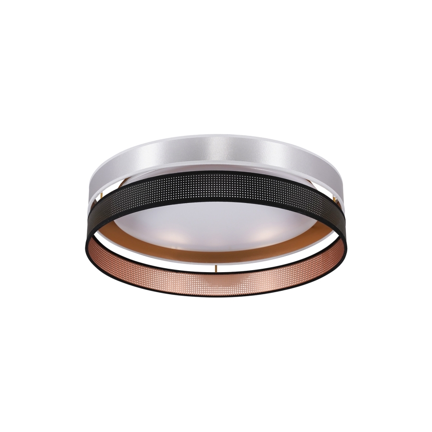 Duolla - LED-kattovalaisin ROLLER DUO SHINY LED/24W/230V halkaisija 45 cm hopea/musta