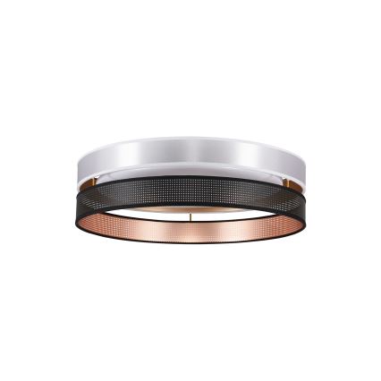 Duolla - LED-kattovalaisin ROLLER DUO SHINY LED/24W/230V halkaisija 45 cm hopea/musta