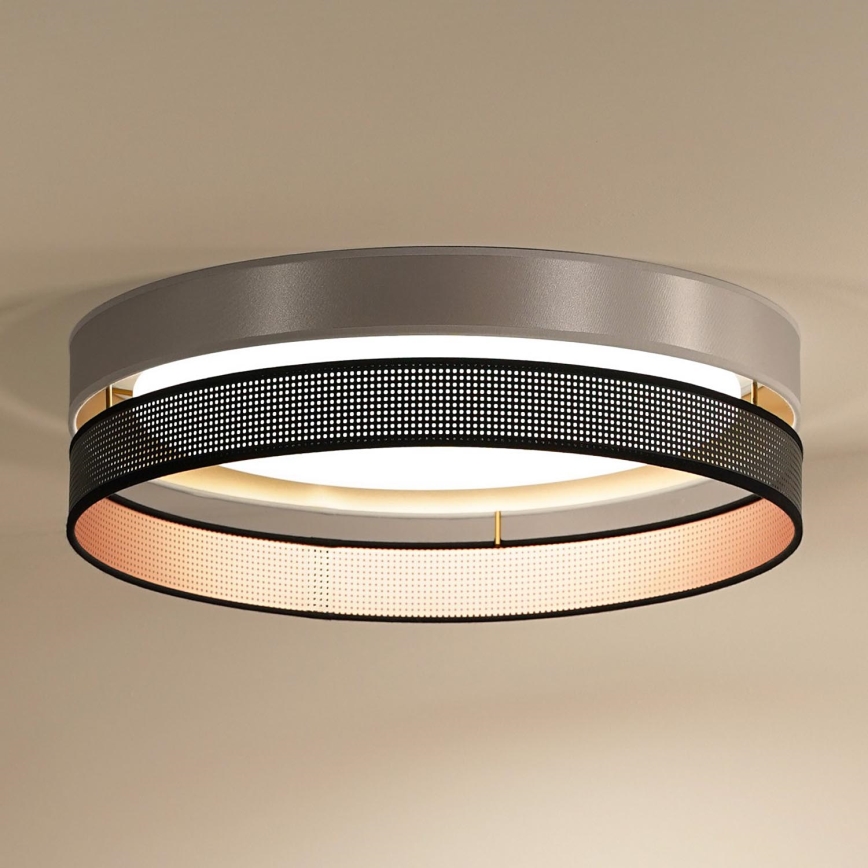 Duolla - LED-kattovalaisin ROLLER DUO SHINY LED/24W/230V halkaisija 45 cm hopea/musta