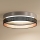 Duolla - LED-kattovalaisin ROLLER DUO SHINY LED/24W/230V halkaisija 45 cm hopea/musta