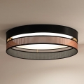 Duolla - LED-kattovalaisin ROLLER DUO SHINY LED/24W/230V halkaisija 45 cm musta/kupari