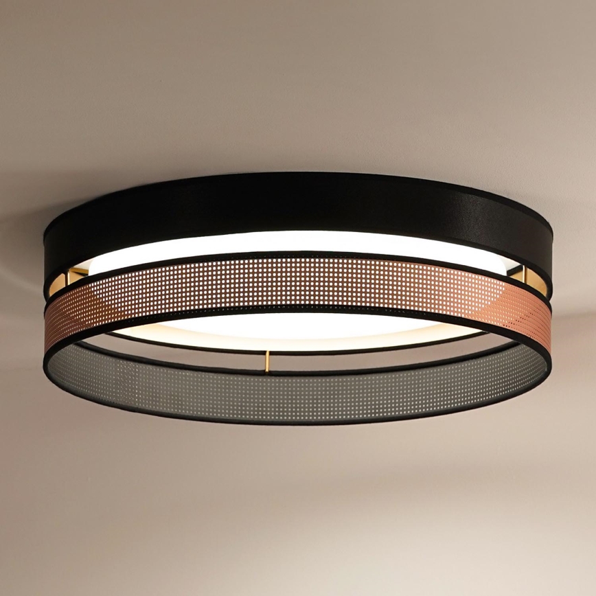 Duolla - LED-kattovalaisin ROLLER DUO SHINY LED/24W/230V halkaisija 45 cm musta/kupari