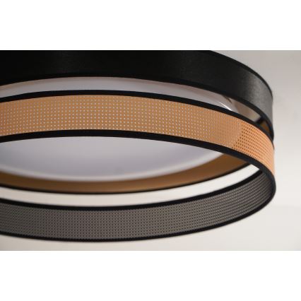 Duolla - LED-kattovalaisin ROLLER DUO SHINY LED/24W/230V halkaisija 45 cm musta/kupari