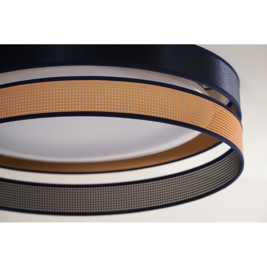 Duolla - LED-kattovalaisin ROLLER DUO SHINY LED/24W/230V halkaisija 45 cm sininen/kupari