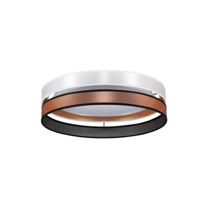 Duolla - LED-kattovalaisin ROLLER DUO SHINY LED/24W/230V halkaisija 45 cm valkoinen/kupari