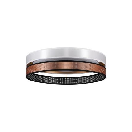 Duolla - LED-kattovalaisin ROLLER DUO SHINY LED/24W/230V halkaisija 45 cm valkoinen/kupari