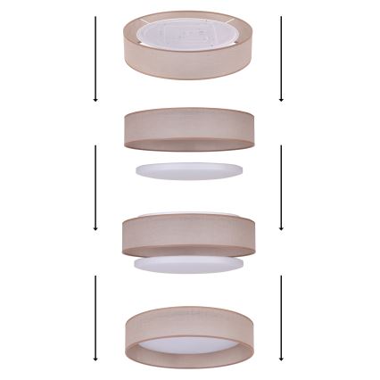 Duolla - LED-kattovalaisin ROLLER LED/24W/230V halkaisija 45 cm antrasiitti