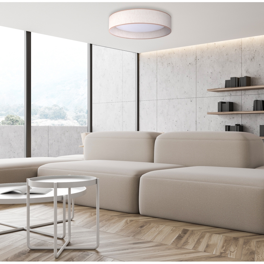 Duolla - LED-kattovalaisin ROLLER LED/24W/230V halkaisija 45 cm beige