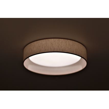 Duolla - LED-kattovalaisin ROLLER LED/24W/230V halkaisija 45 cm beige