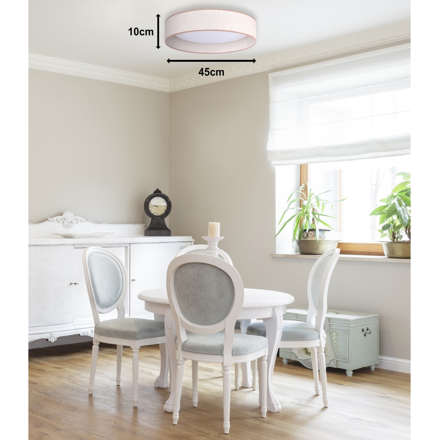 Duolla - LED-kattovalaisin ROLLER LED/24W/230V halkaisija 45 cm beige