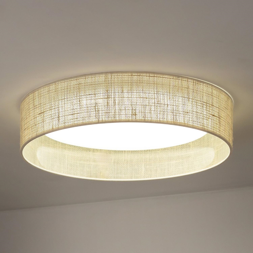 Duolla - LED-kattovalaisin ROLLER LED/24W/230V halkaisija 45 cm beige