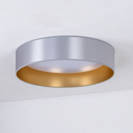 Duolla - LED-kattovalaisin ROLLER LED/24W/230V halkaisija 45 cm hopea/kulta
